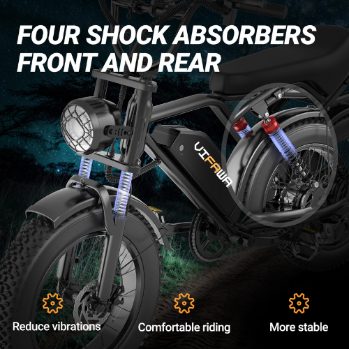 Vifaway BK20 Fat Tire Electric Dirt Bike for Adults 48V 15.6AH Battery 750W Brushless Motor-US